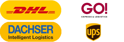Logo DHL und GO als Transportunternehmen